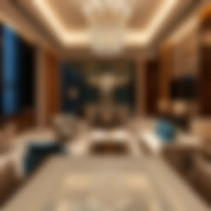 Elegant interiors of Afamia Tower 2 highlighting luxury amenities