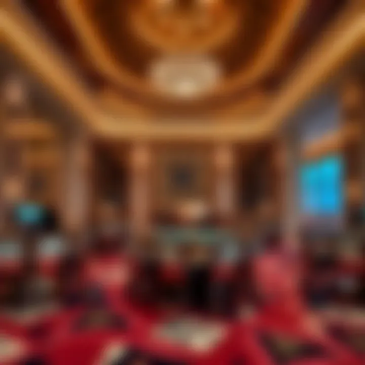 Elegant Interior Design of the Casino Luxurious interior design of the casino, emphasizing elegance and modernity.