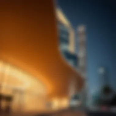 Contemporary design of the Al Razi Building showcasing its unique architectural features.