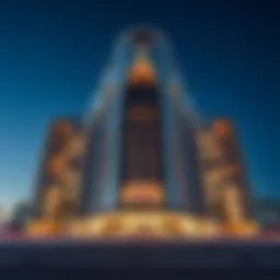 Stunning exterior view of the Bugatti Building showcasing its unique architectural design