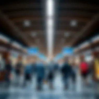 Interior view of BurJuman Metro Station highlighting passenger flow