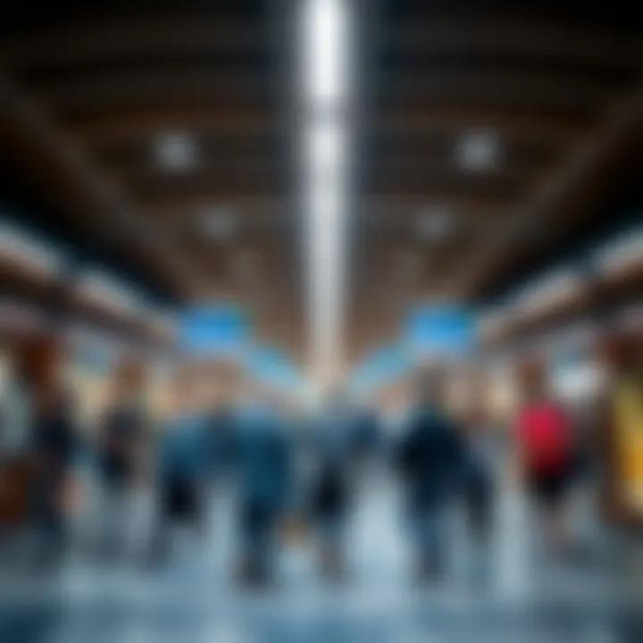 Interior view of BurJuman Metro Station highlighting passenger flow