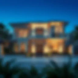 Exterior view of a luxury property developed by Danube