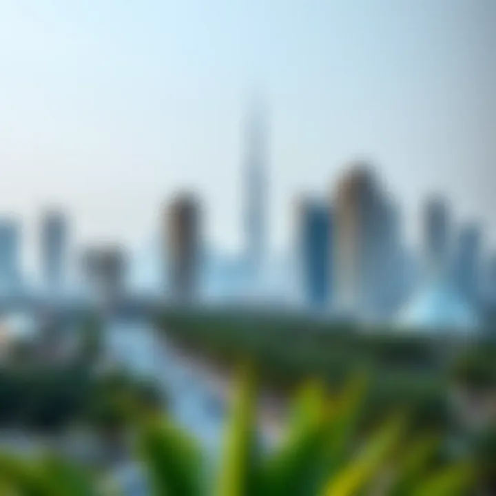 Dubai skyline with real estate developments