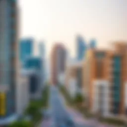 Vibrant skyline of Al Nadha showcasing modern architecture