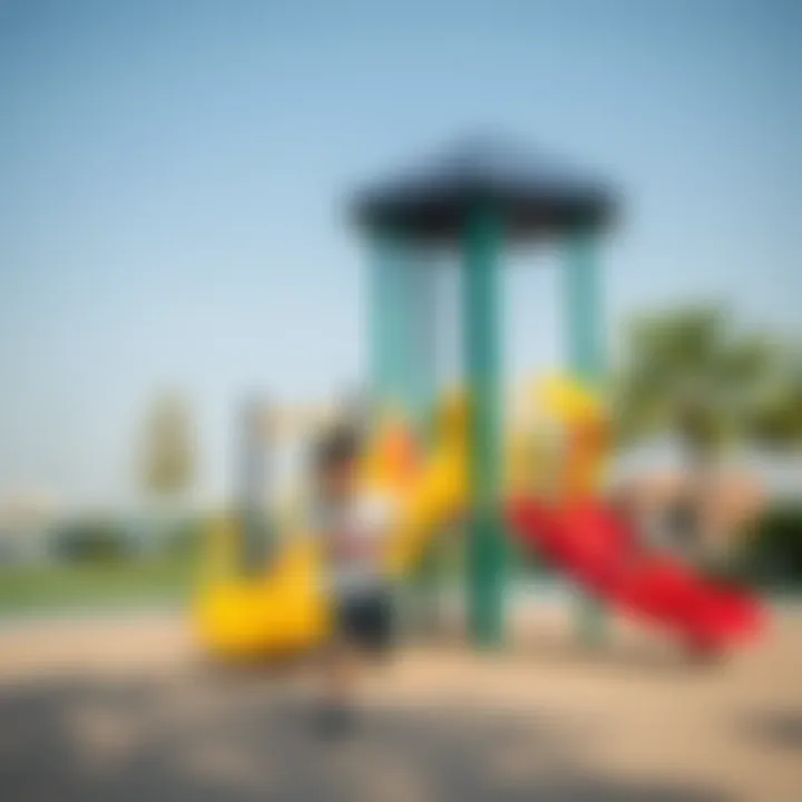 Children enjoying playtime at the playground in Al Twar Park