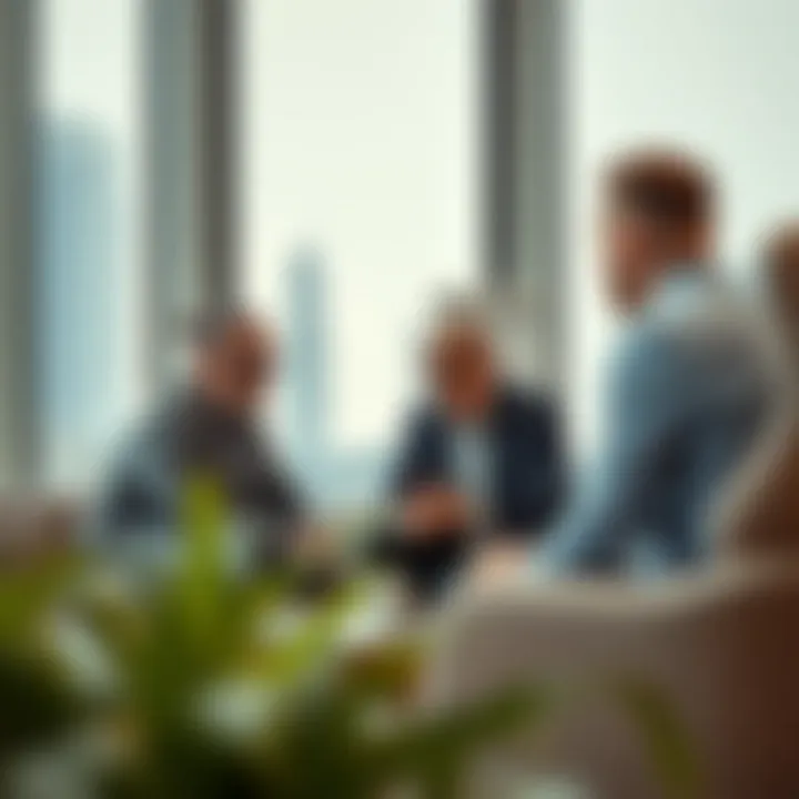 Business meeting discussing asset opportunities