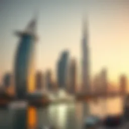 Dubai skyline showcasing financial district