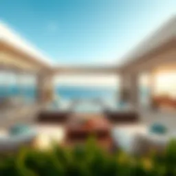 Luxurious beach villa with stunning ocean view
