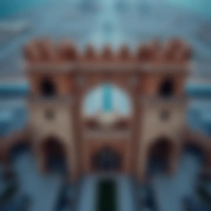 Binghatti Gate Aerial Perspective Aerial view of Binghatti Gate showcasing its distinctive architectural features