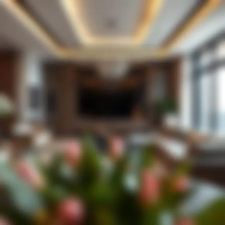 Luxurious Interiors at Binghatti Gate Interior view of a luxury apartment at Binghatti Gate emphasizing modern living spaces