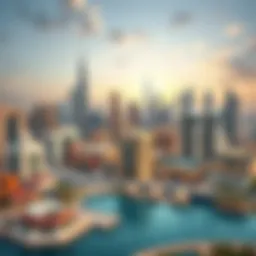 A stunning skyline view of Dubai showcasing its diverse architectural styles