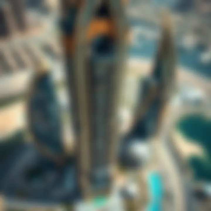 Aerial perspective of Tower 3 highlighting the surrounding landscape