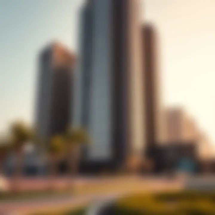 Modern High-Rise Investment Opportunities A modern high-rise building representing investment opportunities in Dubai