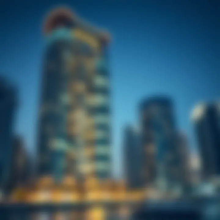 Stunning architectural view of Marina Arcade Tower