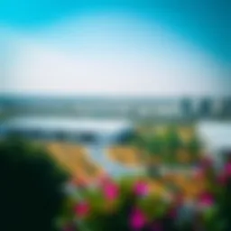 A panoramic view of Mirdif showcasing its residential architecture and green spaces