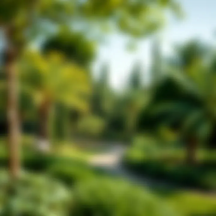 Lush green surroundings of Mudon Park