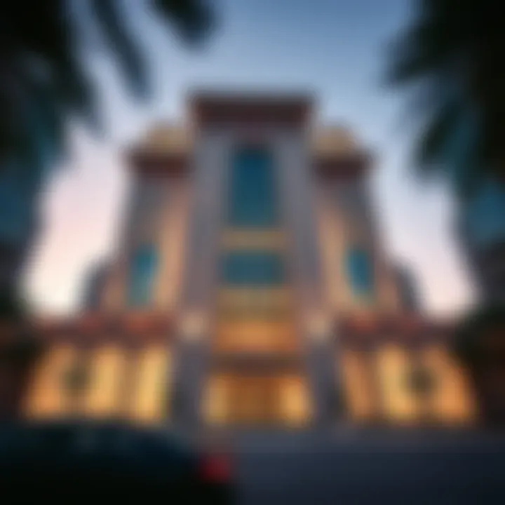 The facade of the National Bank of Qatar in Bur Dubai