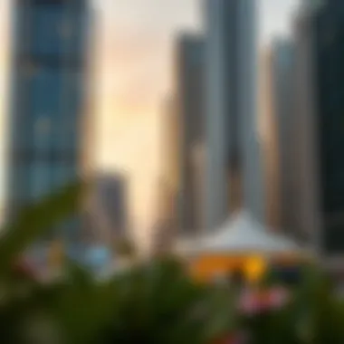 Market trends graph for Dubai office rentals