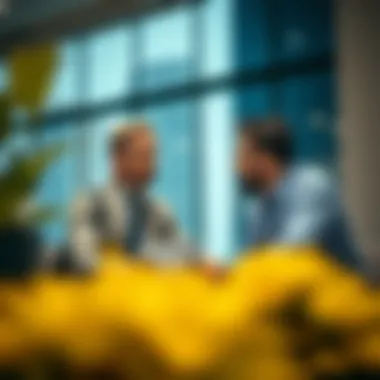 Tenant discussing rental terms with property owner