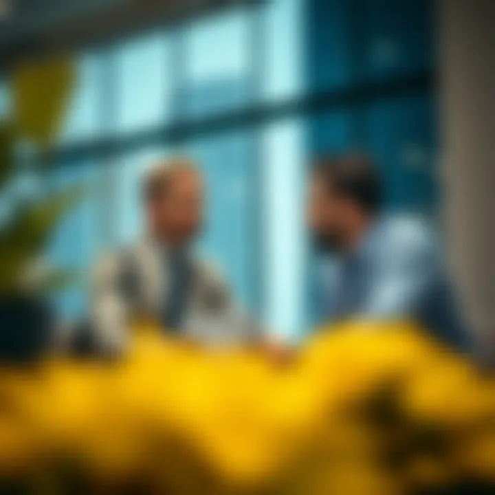 Tenant discussing rental terms with property owner