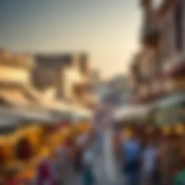 Panoramic View of Old Town Souk A panoramic view of the bustling souk