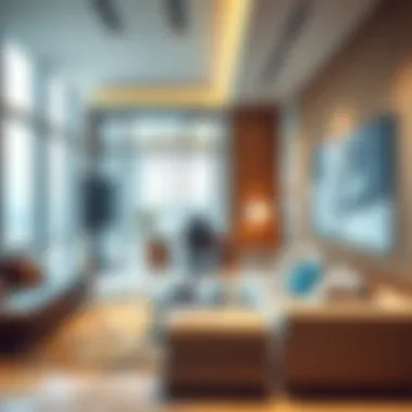 Interior shot of Saeed Tower 2 with contemporary workspace