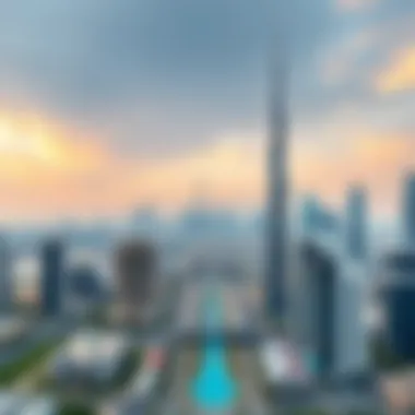 An overview of Dubai's skyline featuring Sobha Realty projects