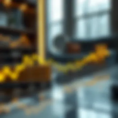 Graph illustrating gold price trends over time