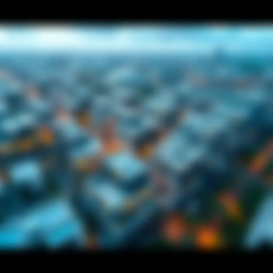 Aerial view of فيستا showcasing modern architecture