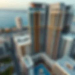 Aerial view of Royal Regency Business Bay showcasing its modern architecture
