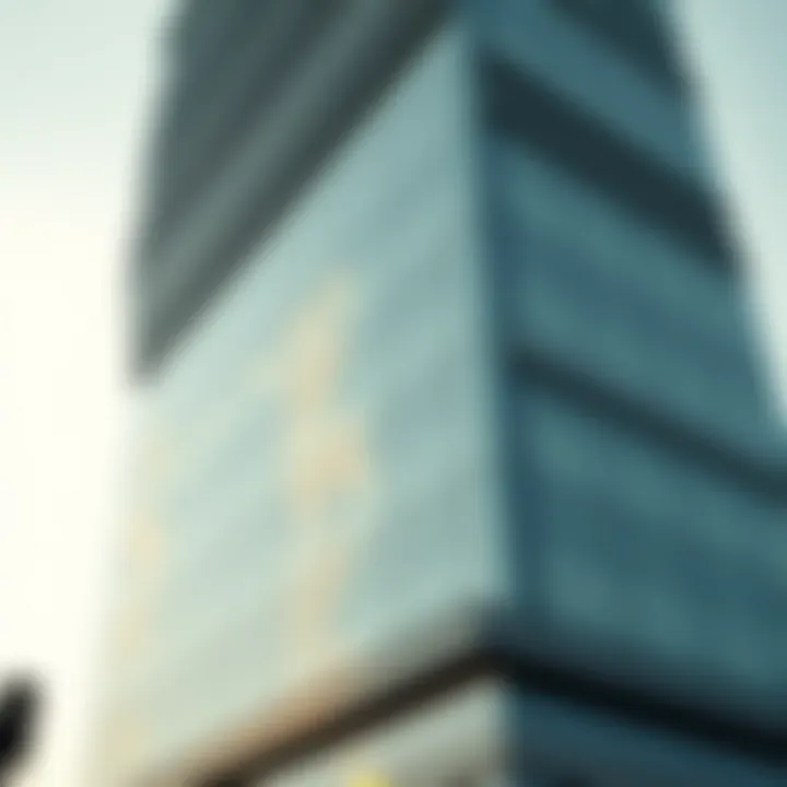 Close-up of the innovative façade of the tallest building