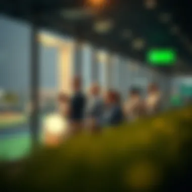 A group enjoying a golf game at Top Golf, emphasizing social interaction