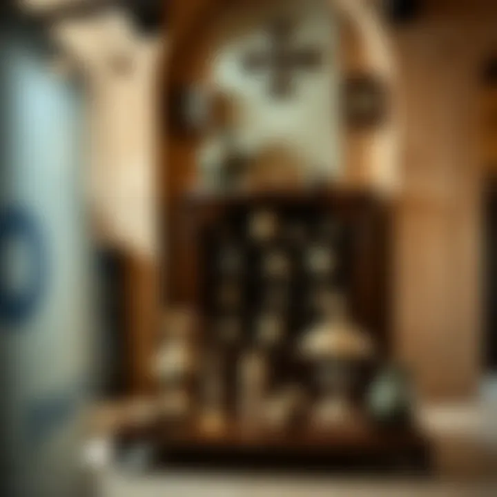 Cultural artifacts displayed in واحة الهيلي's heritage center