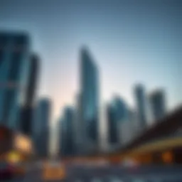 Stunning skyline of the Gate District showcasing modern skyscrapers