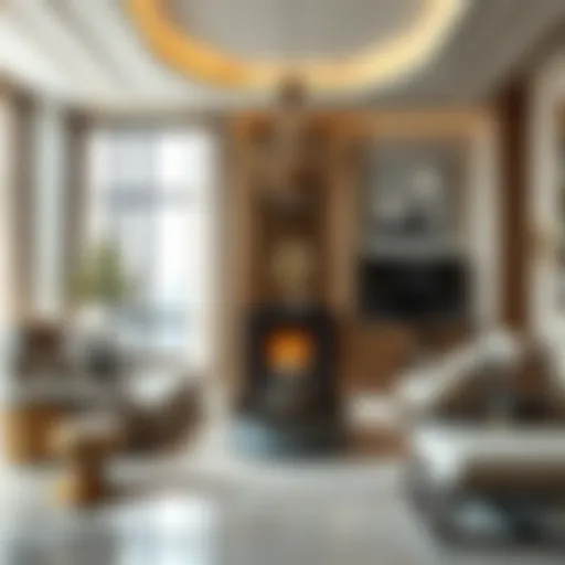 Luxurious living room interior at Jumeirah Living