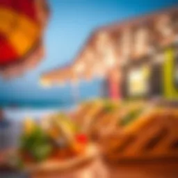 A vibrant selection of gourmet tacos from a food truck