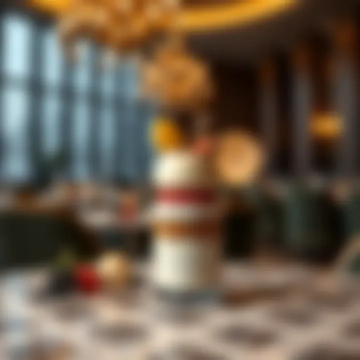 An extravagant dessert presentation, symbolizing the artistry of Dubai's luxury dining