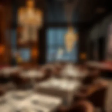 Elegant interior of a high-end Dubai restaurant showcasing luxury decor and ambiance