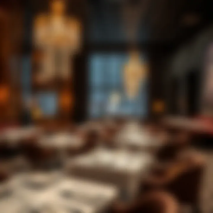 Elegant interior of a high-end Dubai restaurant showcasing luxury decor and ambiance