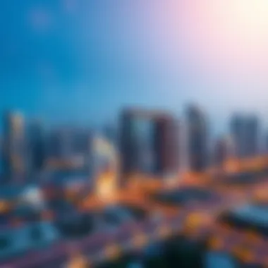 Dubai Skyline Featuring MAG JLT Skyline of Dubai with MAG JLT in the foreground