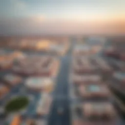 Aerial view of North Bani Yas Project showcasing urban development