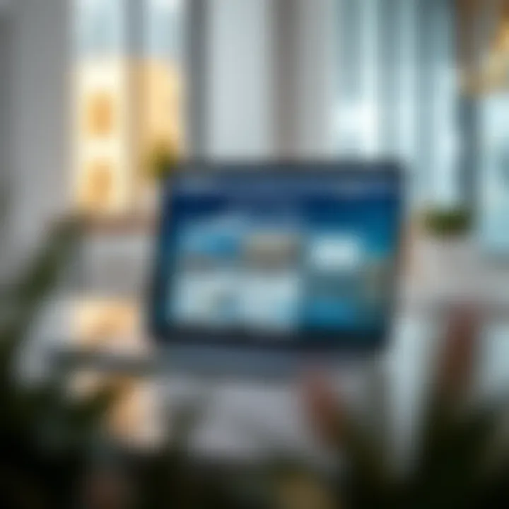 A laptop displaying the Ejari online portal interface