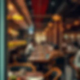 A bustling restaurant scene in Bur Dubai showcasing diverse cuisines.