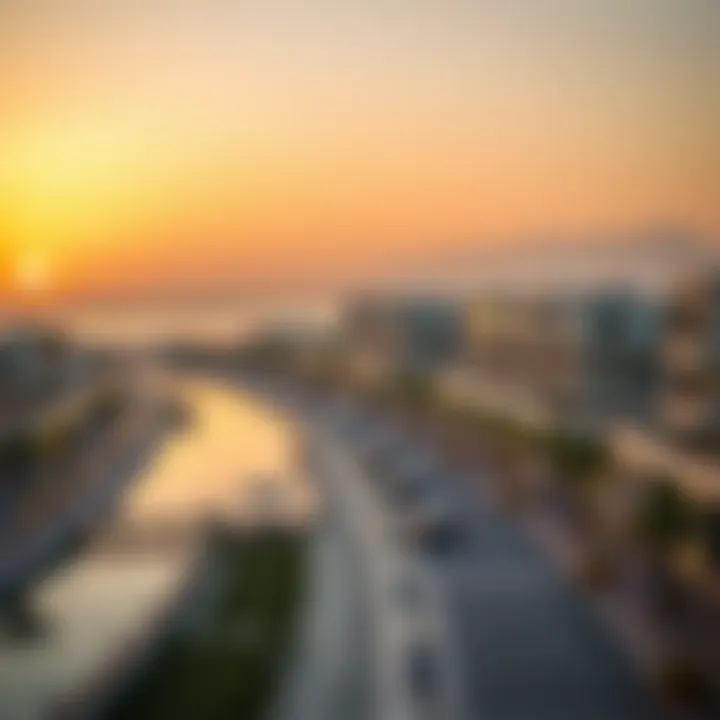 Sunset Views of Salt Khawaneej Walk Panoramic view of Salt Khawaneej Walk at sunset