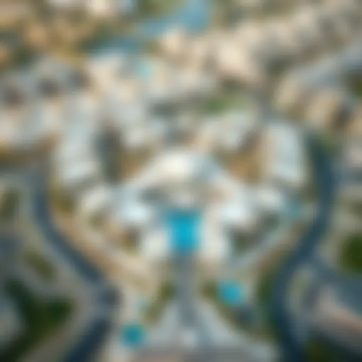 Aerial view showcasing the layout of Shams Sharjah