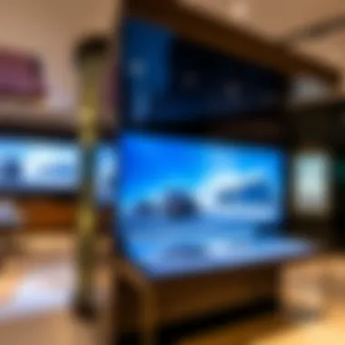 Interactive digital displays presenting property listings