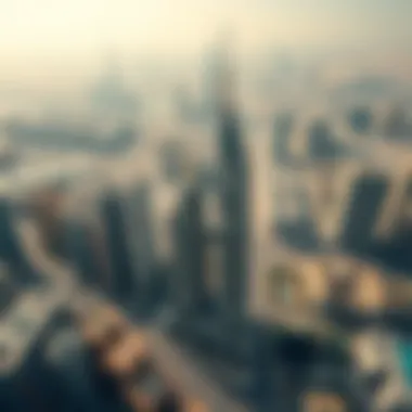 Aerial view of Al Hamd Building nestled within Dubai's skyline