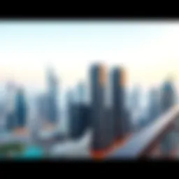 Panoramic view of Business Bay showcasing modern skyscrapers