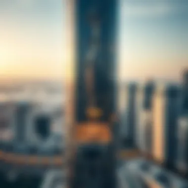 Close-up of Tiffany Tower's unique architectural details